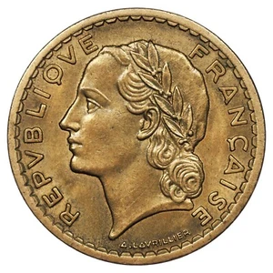 France - 5 francs Lavrillier 1945 - bronze-aluminium - F.337/5 Gad.761 KM.888 - Picture 1 of 2