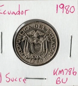 Moneda Ecuador 1 Sucre 1980 KM78b - Imagen 1 de 1