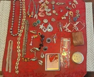 Lot Of Estate Odd Cool Stuff JEWELRY Sell Mixed Lot #12jb Necklaces Brooch ER - Picture 1 of 14