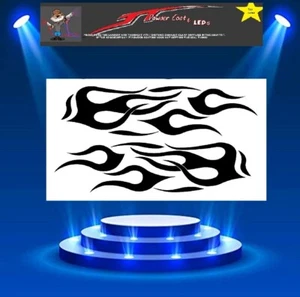 Double Flame Stencil Large Template Airbrush Paint  #125 - Picture 1 of 3