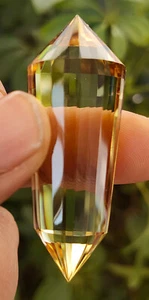 29g 24-SEITIG klar natürlicher Citrin Quarz Vogel inspiriert Kristall Dt Stab Spitze - Bild 1 von 12