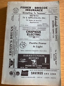 1962 ALBANY, OREGON CITY DIRECTORY local phone book & yellow pages JOHNSON PUB. - Picture 1 of 6