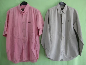 Lot of 2 Marlboro Classics Long Sleeve Pink/Brown Cotton Shirt - M - Picture 1 of 7