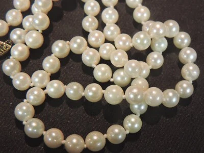 Filamento Affinity 21" de perlas cultivadas anudadas de 6 mm con cierre de oro de 14 k Foto 1 de 4