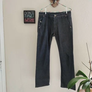 Pantalones de mezclilla Diesel Reelack lavado oscuro botón mosca diseñador recto talla 30 X 30" - Imagen 1 de 12