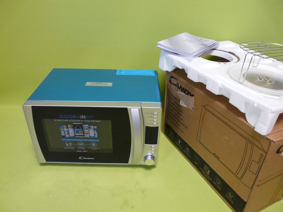 CANDY CMXG22DS Mikrowelle 800 Watt, 22 L mit Grillfunktion und COOKinAPP, silber - Bild 1 von 4