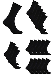 Socks Lab Boys School Black Cotton Socks UK sizes 5.5 - 11 Multipacks - Picture 1 of 9