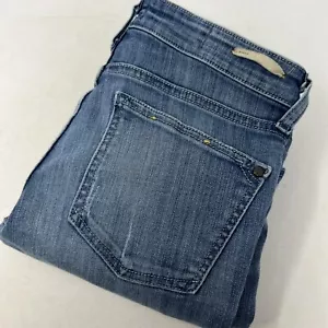Pantalones de mezclilla para mujer Pilcro And The Letterpress 28 lavado claro destruidos ajustados - Imagen 1 de 7