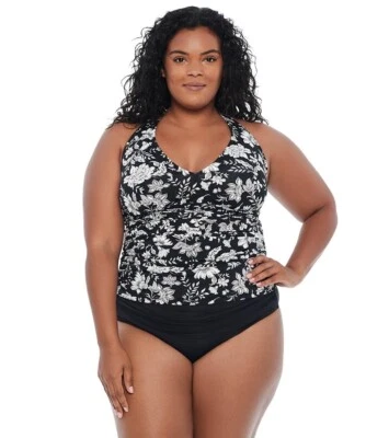 ¡NUEVO! Tankini floral Lauren Ralph Lauren Plus 16W para mujer parte superior e inferior nuevo con etiquetas $196 Foto 1 de 4
