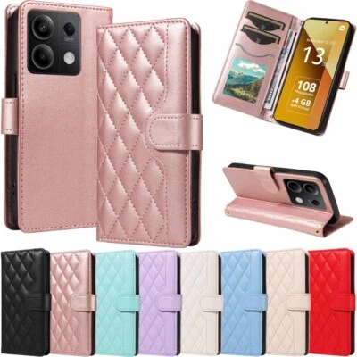 For Xiaomi Redmi Note 13 12 11 10 9 Pro 13T 12T Flip Wallet Leather Case Cover - Image 1 of 4