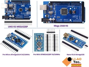 MCU Controller Kit for Arduino with MEGA 2560 UNO R3 Nano V3 Pro Mini Pro Micro - Imagen 1 de 6