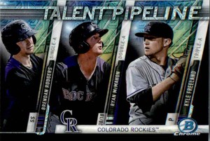 2017 Mojo Talent Pipeline Refractor Chrome Ryan Mcmahon/Brendan Rodgers/Kyle