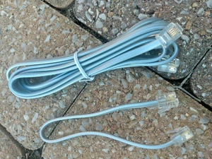 7ft & 8in Telephone Modular Cord Cable 6P4C RJ11 DSL Modem Data FREE USA SHIP - Picture 1 of 4