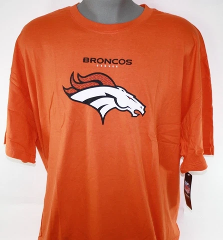 NEW Mens MAJESTIC Denver Broncos Critical Victory Orange B&T NFL Tee T-Shirt Cover