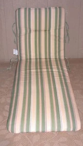 Outdoor Patio Chaise Cushion ~ Beach House Stripe ~ 22 x 72.5 x 2.75 **NEW** - Picture 1 of 2