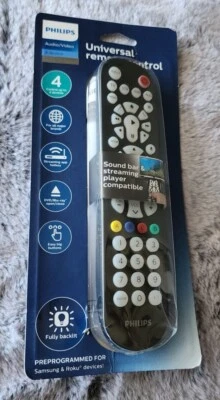 Genuine Philips 4 Device Elite Backlit Universal Remote Control. FAST SHIPPING  - Image 1 of 4