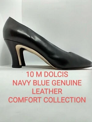 Zapatos de salón DOLCIS 10M azul marino de cuero genuino, excelente estado Foto 1 de 4