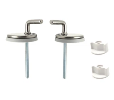 COPPIA SUPPORTI CERNIERA CERNIERE IN ACCIAIO INOX X COPRIWATER WC TERMOINDURENTE - Immagine 1 di 2