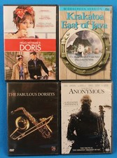 4 DVD LOT! 1) HELLO MY NAME IS DORIS 2) KRAKATOA 3) FABULOUS DORSEYS 4)ANONYMOUS