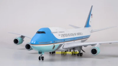 Resin US Air Force One B747 Boeing 747 1/150 Scale Plane Model With Gears&Stand - Image 1 of 4