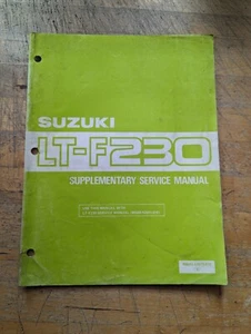 1986/1987 Suzuki LT-F230 Supplementary Service Manual - Picture 1 of 5