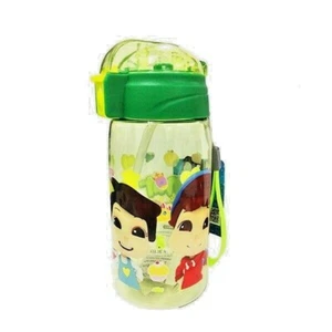 Omar And Hana YouTube Stars Green Water Bottle With Flip Lid + Wrist Strap. - Picture 1 of 4