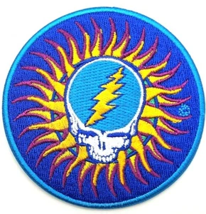 Grateful Dead Sun Lightning Bolt Rock bestickt Bügelbild Patch Applikation - Bild 1 von 1
