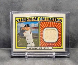 George Springer 2021 Topps Heritage Clubhouse Colección Murciélago Reliquia Astros - Imagen 1 de 4