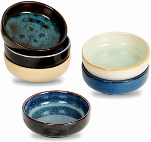 3.35" Ceramic Soy Sauce Dish,Pinch Bowl,Small Dipping Bowls for Side Dishes - Picture 1 of 12