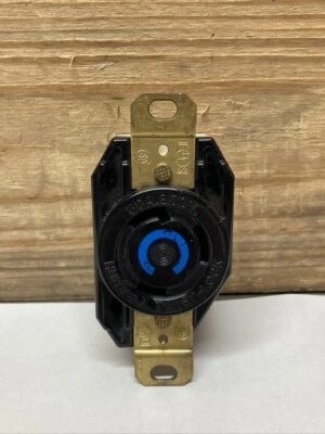 Twist-Lock Black Nylon Single Flush Receptacle HBL2620 Hubbell 30A 250V - Image 1 of 4