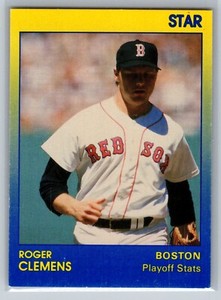 1991 STAR ROGER CLEMENS Playoff Stats Blue Yellow 3 of 11