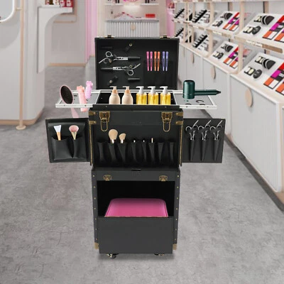 Caja de herramientas de peluquería móvil estuche de peluquería caja de almacenamiento de peluquería con cerraduras Foto 1 de 4