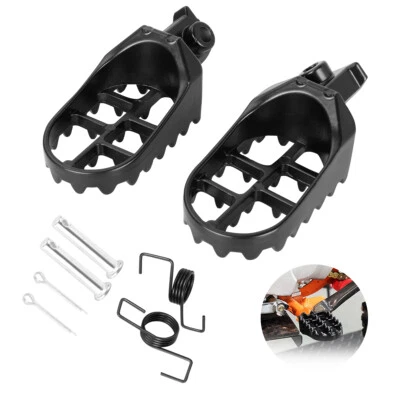 2 piezas estriberas negras para motocicletas almohadilla para pedal reposapiés estriberas para moto de cross aluminio Foto 1 de 4