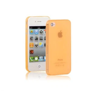 Etui ochronne Case TPU do telefonu komórkowego iPhone 4 i 4S przezroczyste/pomarańczowe - Zdjęcie 1 z 4