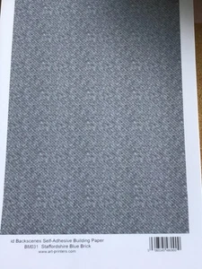 OO SELBSTKLEBENDES BAUPAPIER STAFFORDSHIRE BLAUER ZIEGELSTEIN - Bild 1 von 1