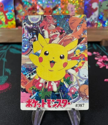 Adesivo de venda automática Pikachu Charizard Gengar #387 Pokémon vintage prisma quase perfeito vendedor dos EUA - Imagem 1 de 2