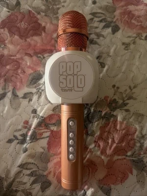 Pop Solo Wireless Bluetooth Karaoke Microphone & Speaker Tzumi Rose Gold No Box - Image 1 of 3