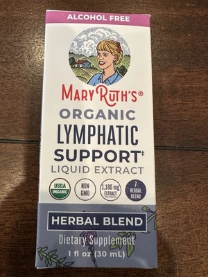 Extracto líquido orgánico de apoyo linfático Mary Ruth’s, sin alcohol, 1 fl oz Foto 1 de 2
