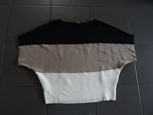 C&A Strick Überzieher Pulli 42 44 L taupe creme schwarz Töne TOP Zustand - Bild 1 von 4