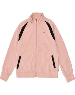 PUMA Womens Tracksuit Top Jacket UK 14 Medium Pink Polyester AX13 - Image 1 of 3