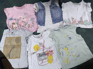 6 Mädchen-/Baby-/Kinder-T-Shirts, Gr.74, Kurzarm/Sommer/Baumwolle  - Bild 1 von 8
