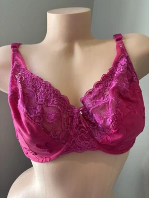 Sujetador con aros WACOAL talla 38D rosa bordado semi transparente sin forro DE COLECCIÓN Foto 1 de 4