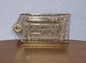 Coach großer 3,5" Anhänger Schlüsselanhänger Anhänger durchsichtig rauchglas Glitzer - Bild 1 von 3