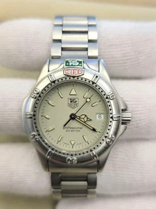 TAG Heuer Professional 4000 WF1210-K0 Gray 35mm Quartz Men's Watch From JAPAN - Picture 1 of 6