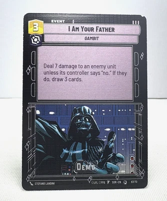 2023 Star Wars Unlimited DEMO I Am Your Father 67/70 Gambit Event MP - Image 1 of 4