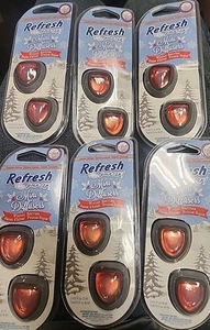 6x2pk Refresh Your Car Winter Berries Car Mini Diffuser Air Freshener Lot Deal - Picture 1 of 1