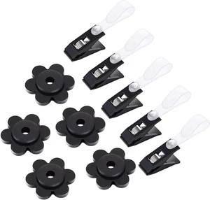 10 Pcs Garden Flag Rubber Stoppers and Anti-Wind Garden Flag Clips, Rubber Garde - Picture 1 of 12