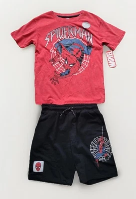 Conjunto curto Carter's Boys Spiderman tamanho 4 camisa manga curta vermelha - Imagem 1 de 3