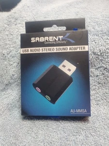 New SABRENT USB External Stereo Sound Adapter For Windows & Mac - Photo 1/3