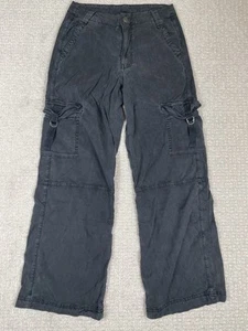 Pantaloni cargo American Eagle donna taglia 0 elasticizzati neri paracadutisti larghi - Foto 1 di 8